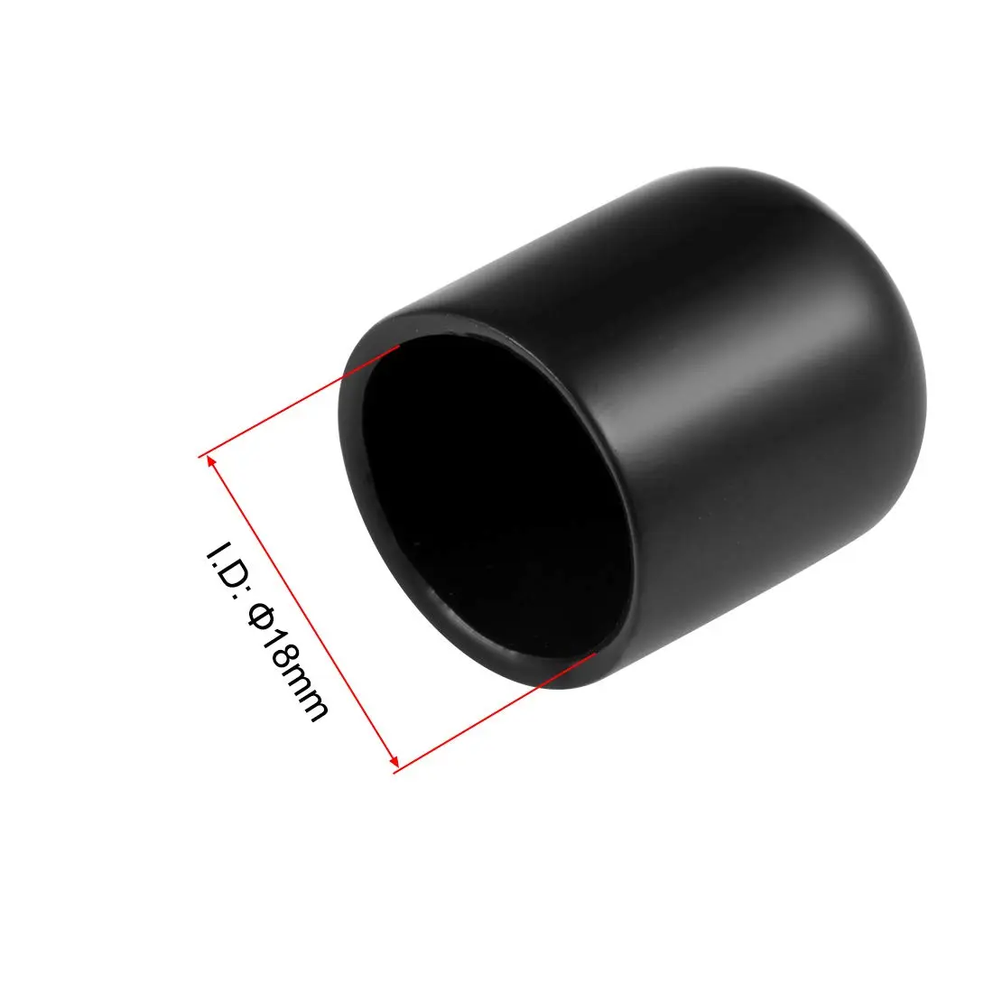 uxcell 20pcs Black Vinyl Rubber End Caps 18mm ID | Protect Furniture & Threads - view 3