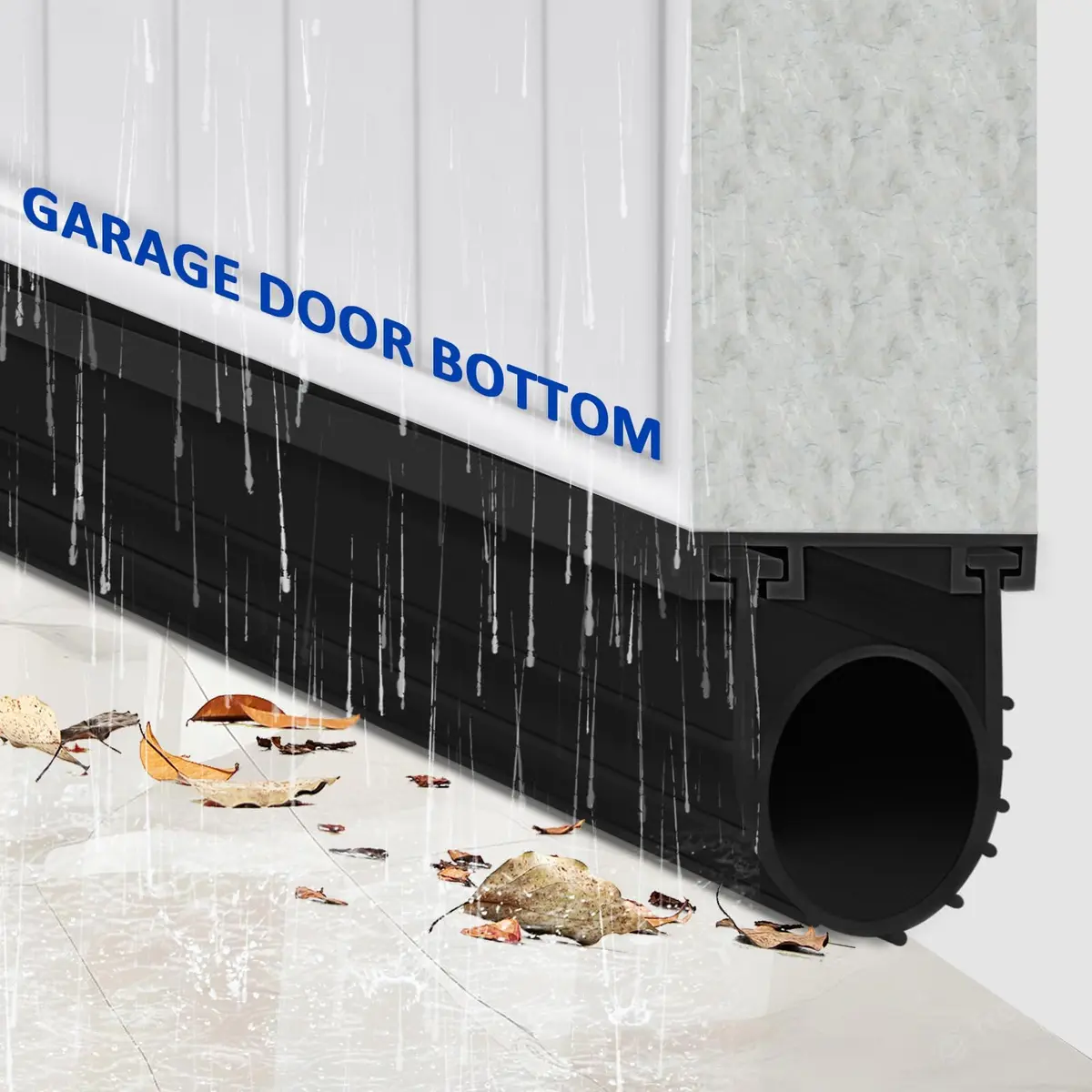 DGSL Garage Door Bottom Seal, 20 FT | Rubber Weather Stripping for Airtight & Watertight Fit - view 8