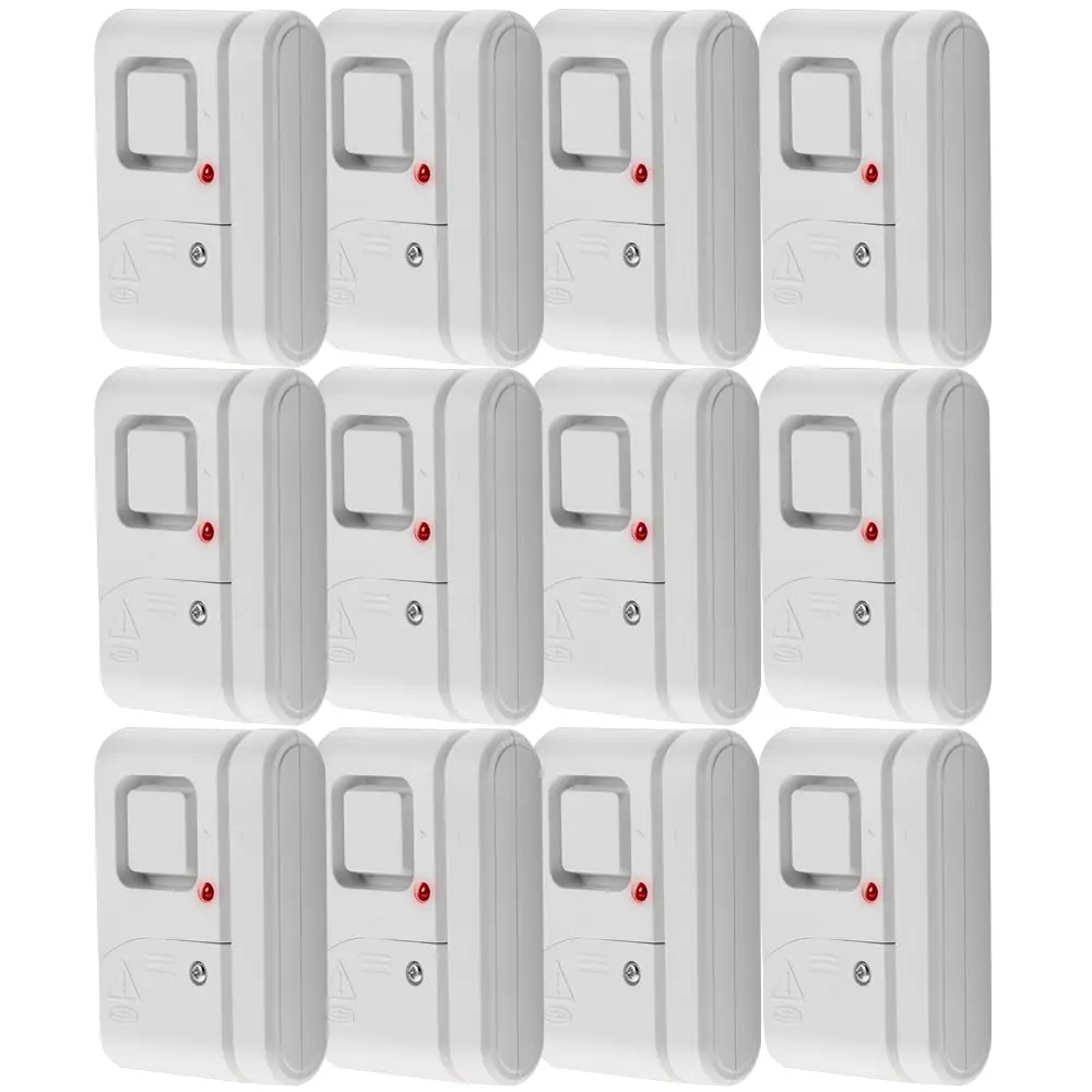 UltraPro Personal Security Window and Door Alarm, 12 Pack, Wireless Chime | 120DB Deterrent with Easy Setup - main product image