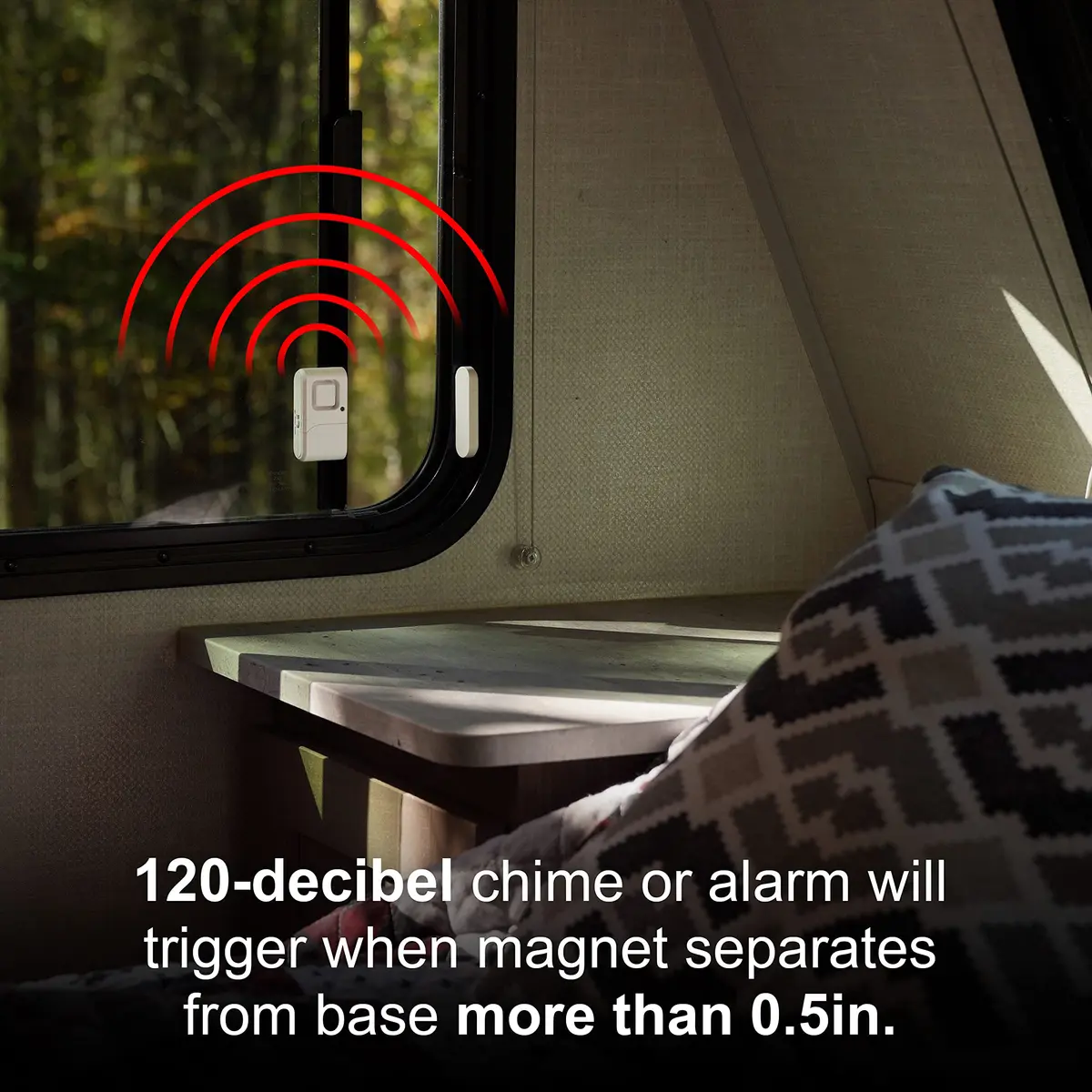 UltraPro Personal Security Window and Door Alarm, 12 Pack, Wireless Chime | 120DB Deterrent with Easy Setup - view 4