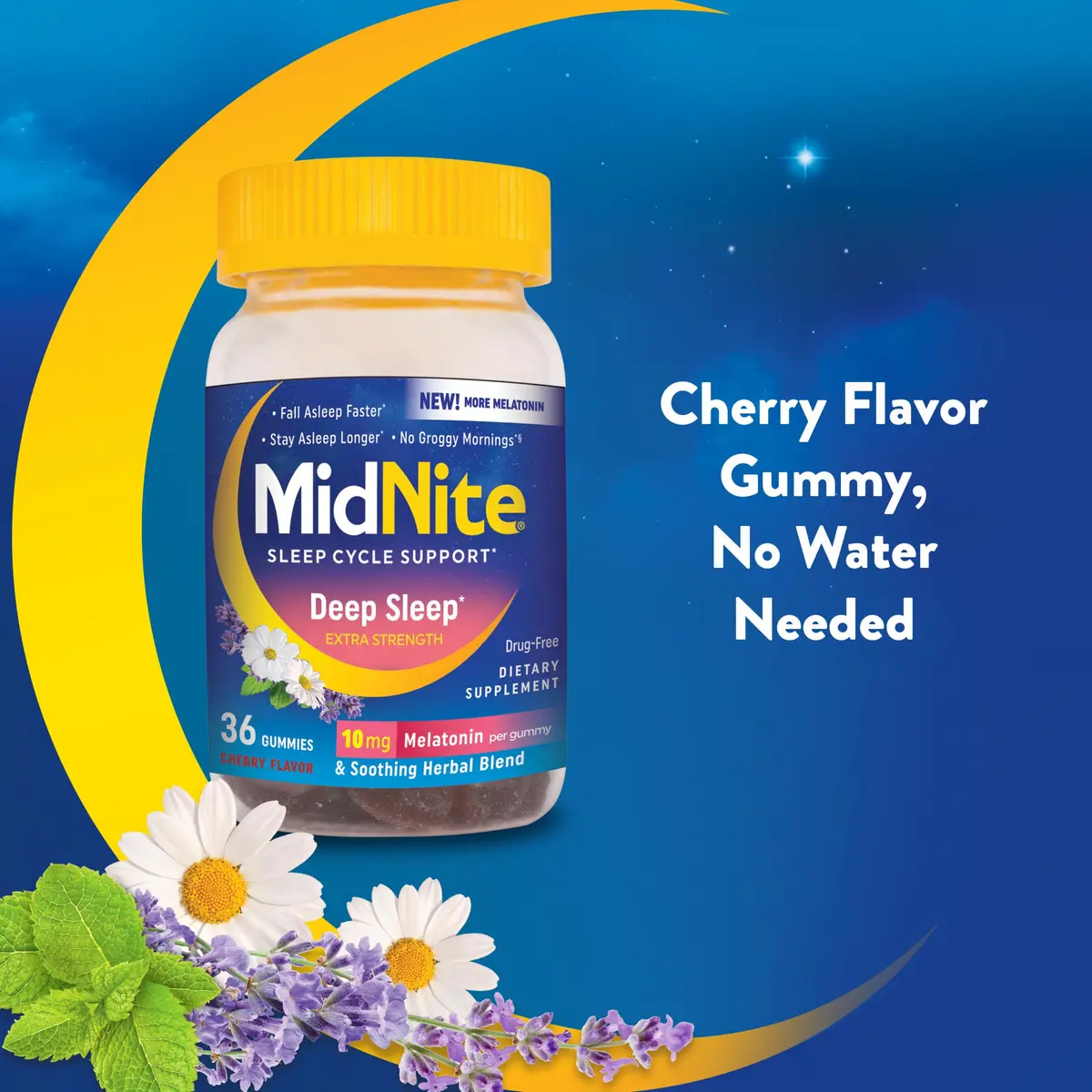 MidNite Deep Sleep Extra Strength, 10 mg Melatonin Gummies | Supports Restful Sleep & Circadian Rhythm (70-120 chars) - view 5