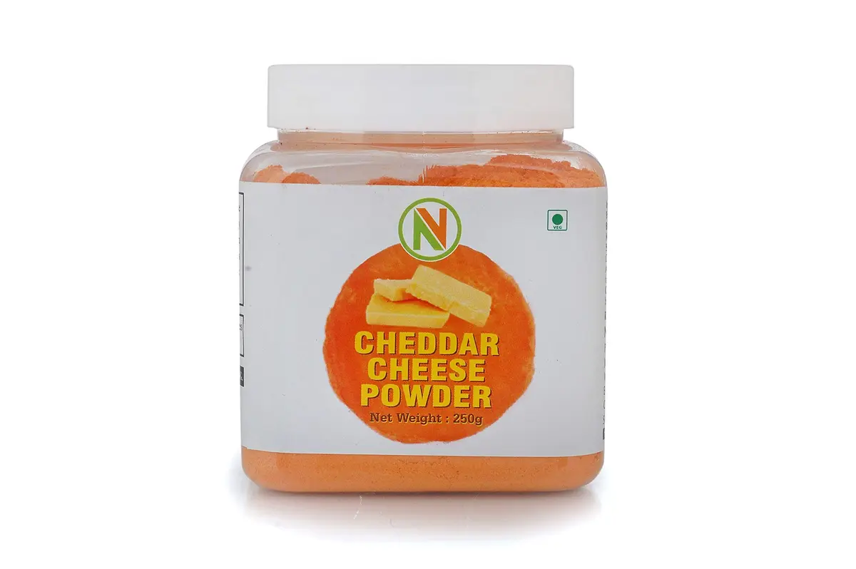 NatureVit Cheddar Cheese Powder 500g (250g x 2 Jars) | Vegan & Dairy-Free Flavor for Popcorn, Fries, Pasta - main product image
