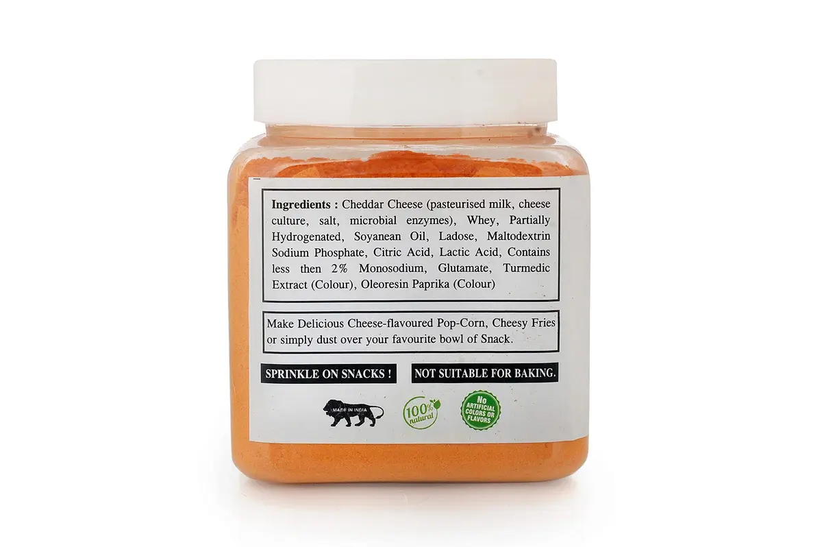 NatureVit Cheddar Cheese Powder 500g (250g x 2 Jars) | Vegan & Dairy-Free Flavor for Popcorn, Fries, Pasta - view 3