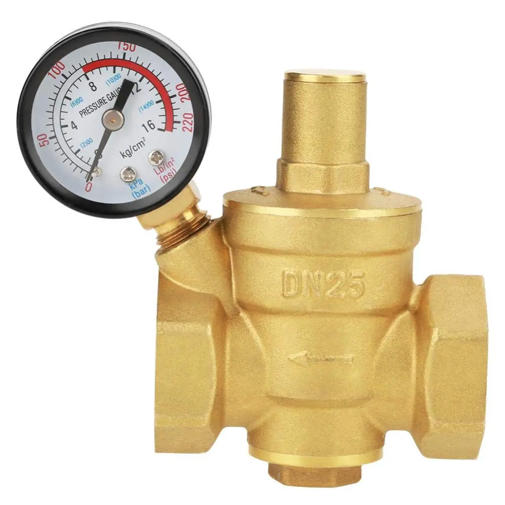Keenso DN25 Water Pressure Regulator Brass 1.6Mpa | Hydraulic & Solar Energy Use - main product image