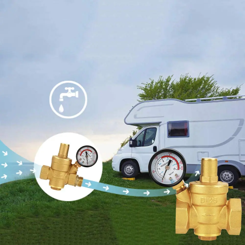 Keenso DN25 Water Pressure Regulator Brass 1.6Mpa | Hydraulic & Solar Energy Use - view 8