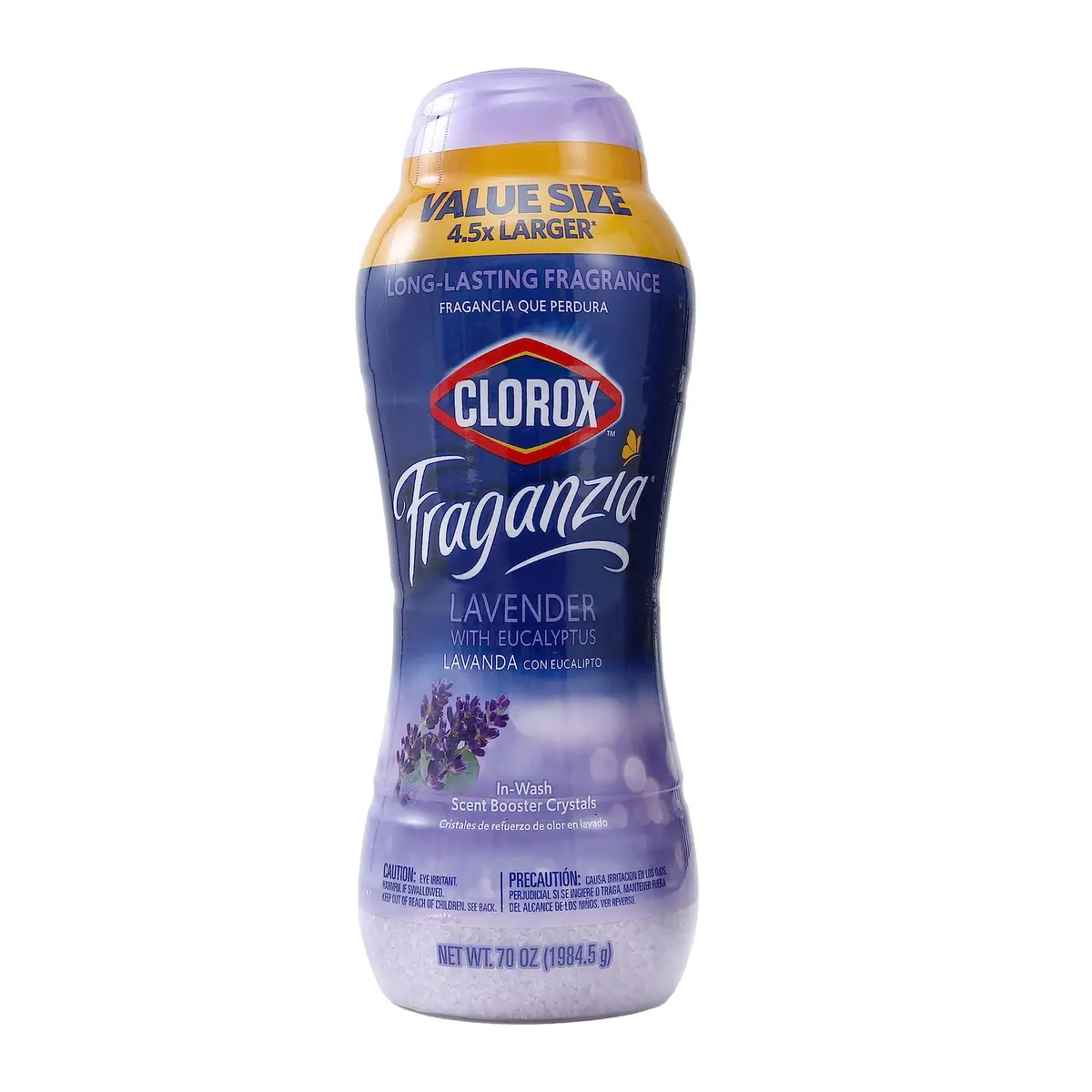 Clorox Fraganzia Laundry Scent Booster Crystals Lavender Eucalyptus 70 Oz (1.98 kg) | Long-Lasting Freshness for All Fabrics - main product image