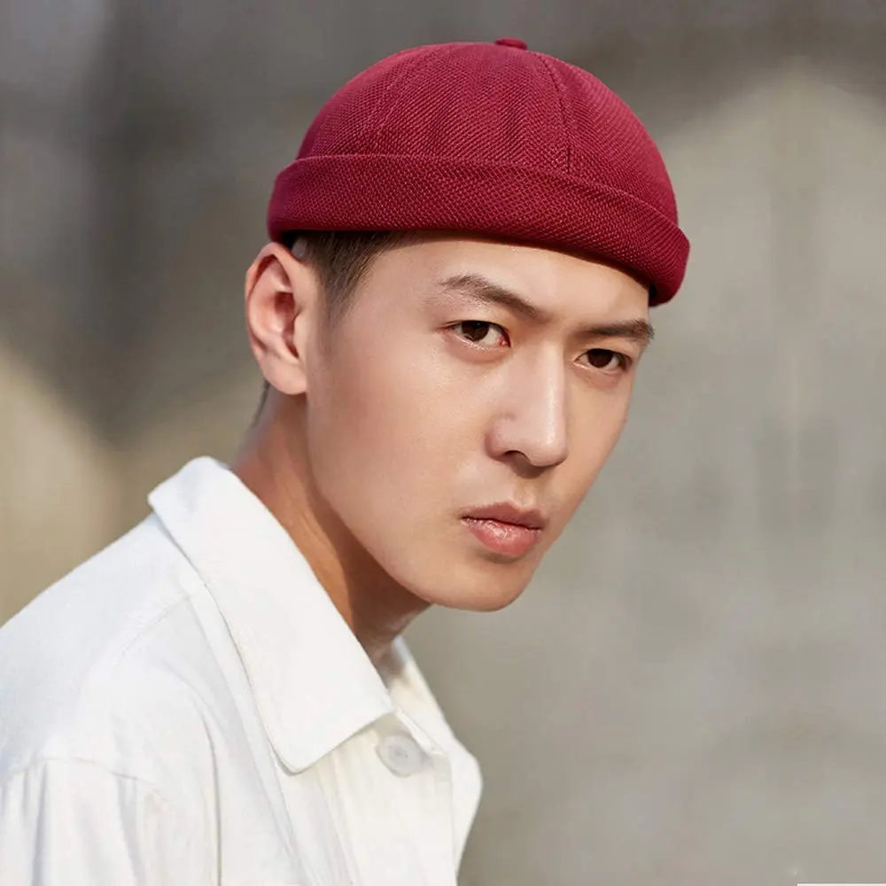 jerague Beanie Hat Adjustable Leather Buckle Vintage Style 21.6-23.6" | Breathable & Foldable - view 3
