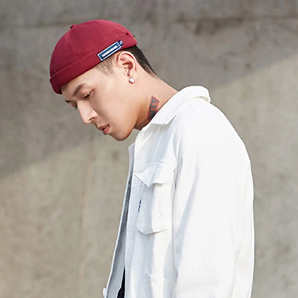 jerague Beanie Hat Adjustable Leather Buckle Vintage Style 21.6-23.6" | Breathable & Foldable - view 4