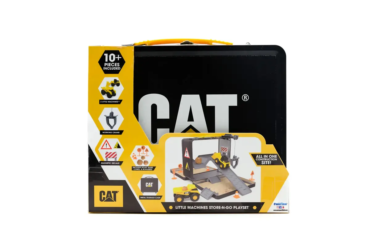 CAT Store N Go Playset with 2 Little Machines Vehicles & Accessories | Portable STEM Toy for Kids Ages 3+ - view 3
