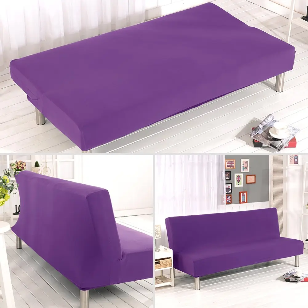Homonic Purple Sofa Bed Cover 180-210cm | Elastic Non-Armrest Slipcover for 3 Seater - view 6
