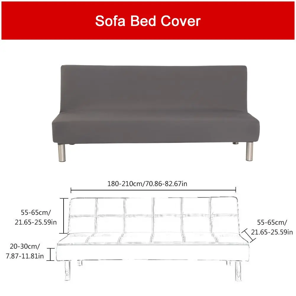 Homonic Purple Sofa Bed Cover 180-210cm | Elastic Non-Armrest Slipcover for 3 Seater - view 7