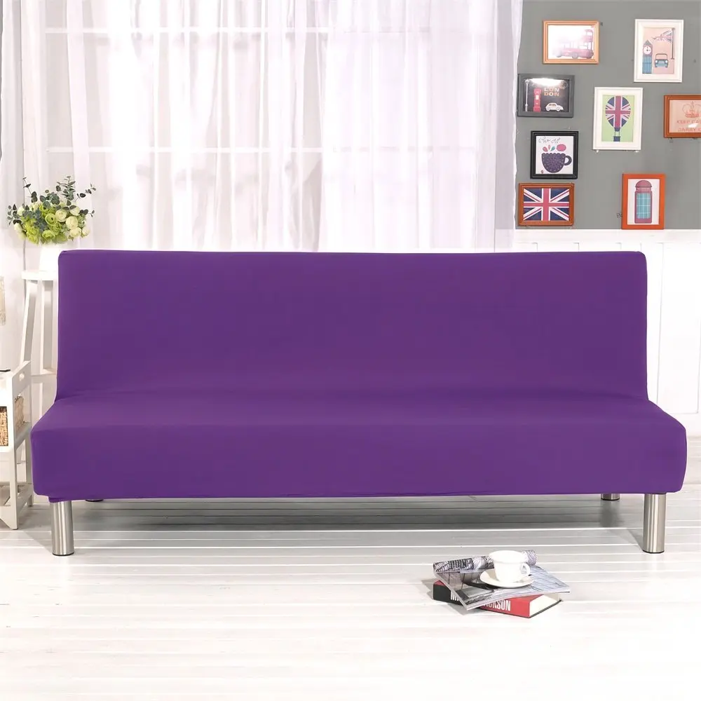 Homonic Purple Sofa Bed Cover 180-210cm | Elastic Non-Armrest Slipcover for 3 Seater - view 2