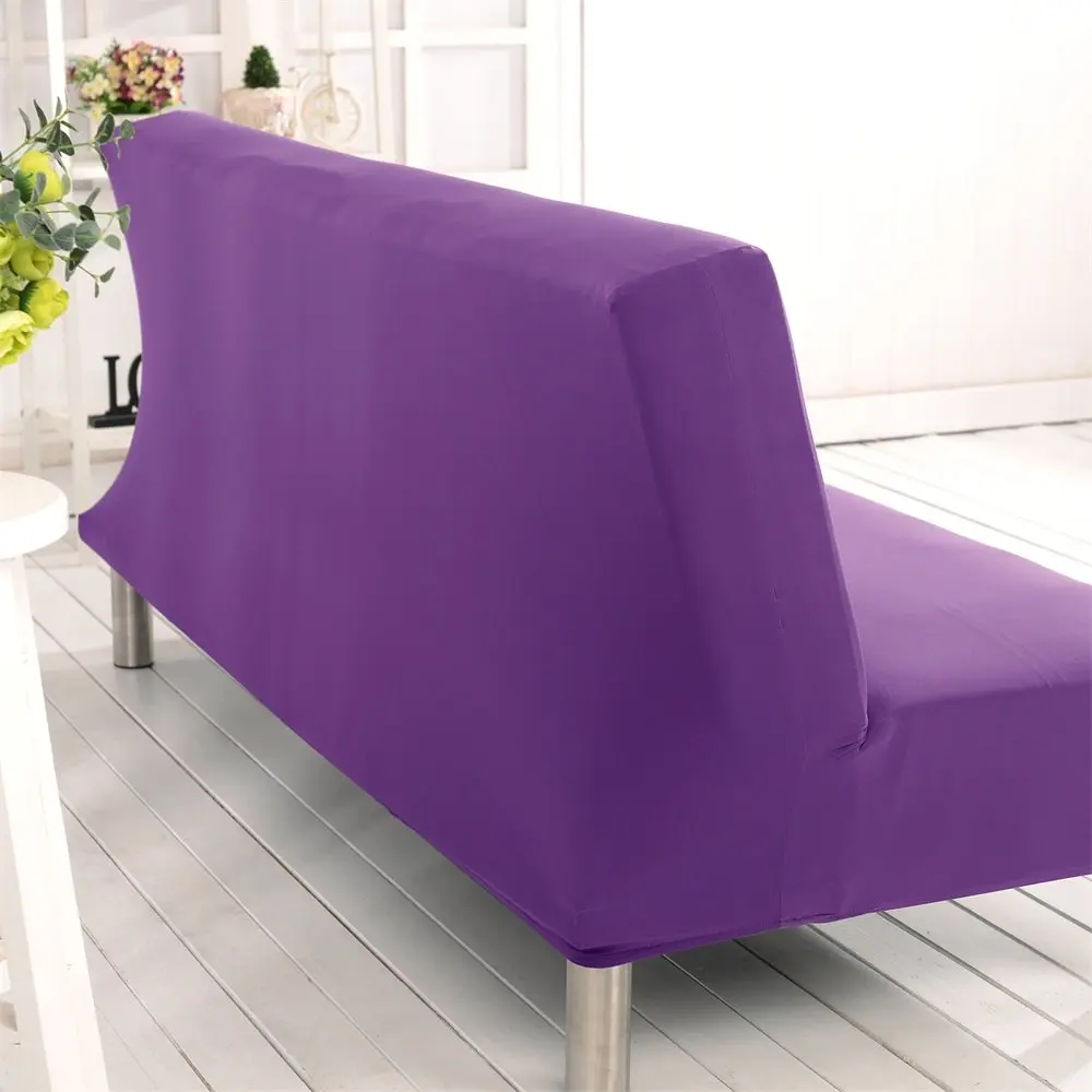 Homonic Purple Sofa Bed Cover 180-210cm | Elastic Non-Armrest Slipcover for 3 Seater - view 4