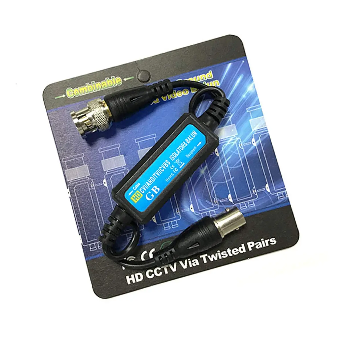 XENOCAM HD-TVI/HD-CVI/AHD/Analog CVBS Passive Coaxial Video Ground Loop Isolator Built-in Video Balun for CCTV Cameras 25cm (0.82ft) | Eliminates Picture Tearing - view 5