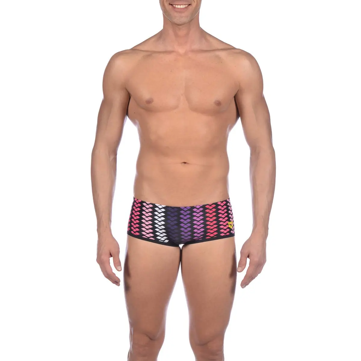 ARENA The One Logo Stripe Low Waist Maxlife Swim Short Swimsuit | Chlorine-Resistant, 36 - main product image