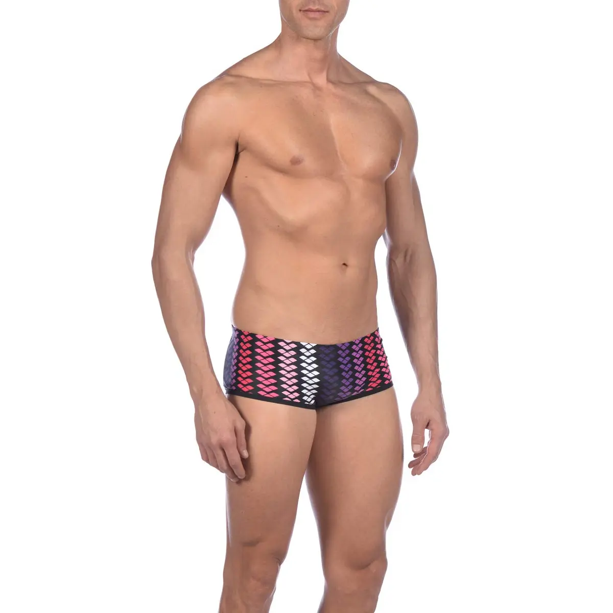 ARENA The One Logo Stripe Low Waist Maxlife Swim Short Swimsuit | Chlorine-Resistant, 36 - view 4