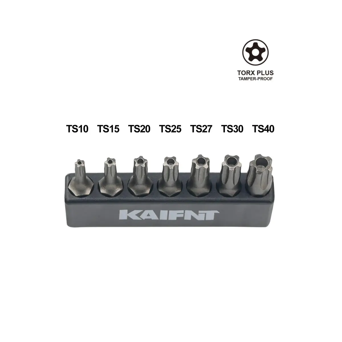 KAIFNT K001 Torx Plus 5-Point Security Bit Set 7-Piece | Tamper-Proof Fastener Drive Bit - view 3