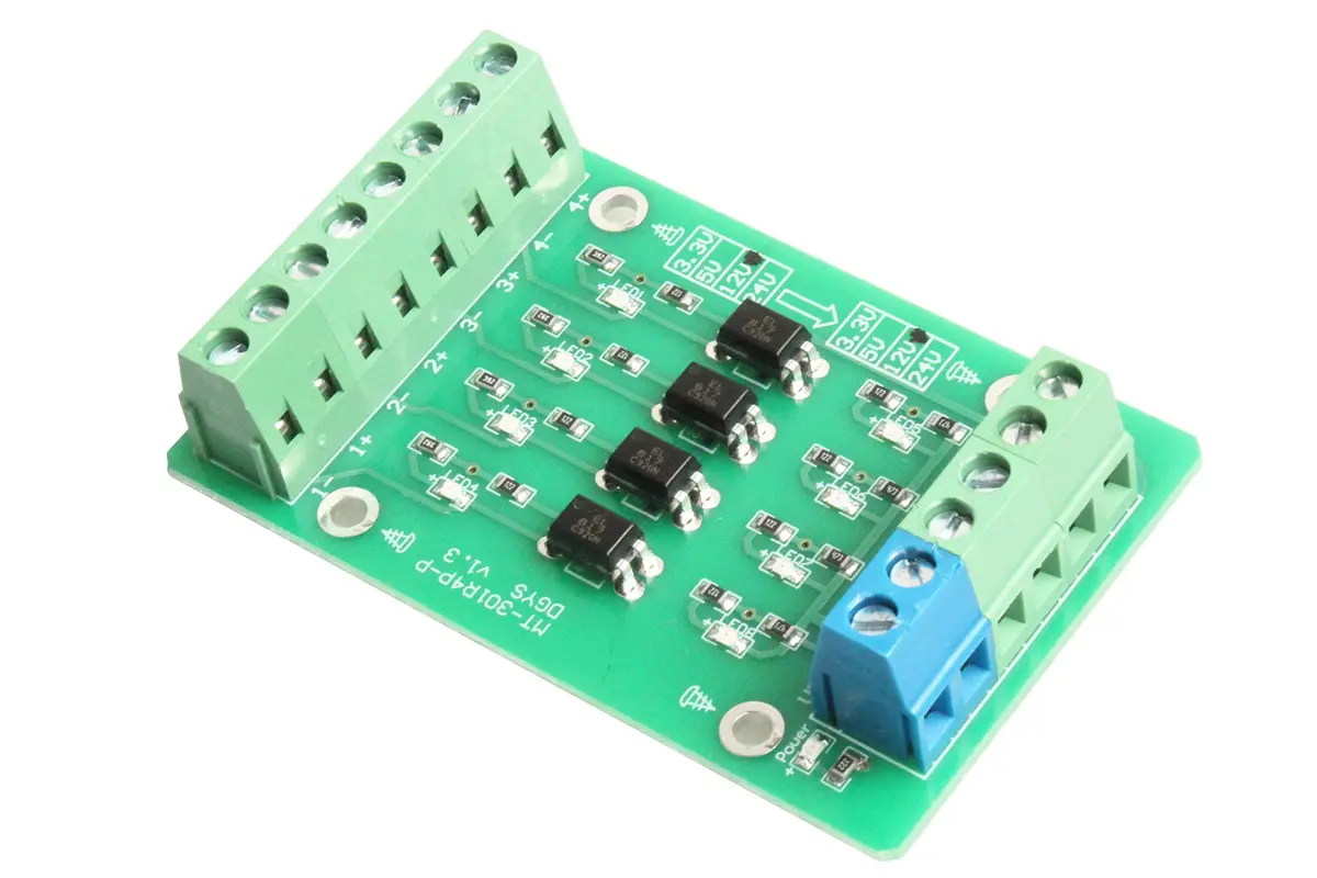 NOYITO 4-Channel Optocoupler Photoelectric Isolator Module Level Voltage Converter Module PLC Signal Converter PNP NPN to PNP (5V to 24V) | Signal Level Conversion - main product image