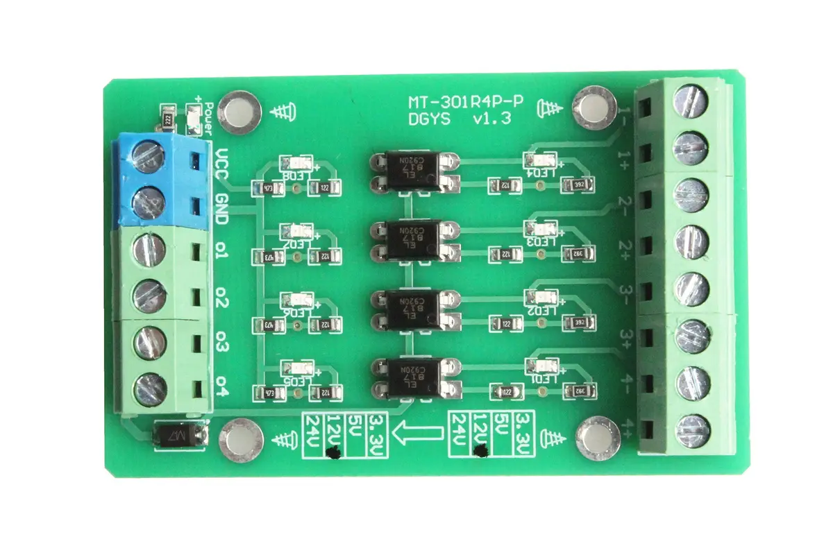 NOYITO 4-Channel Optocoupler Photoelectric Isolator Module Level Voltage Converter Module PLC Signal Converter PNP NPN to PNP (5V to 24V) | Signal Level Conversion - view 2