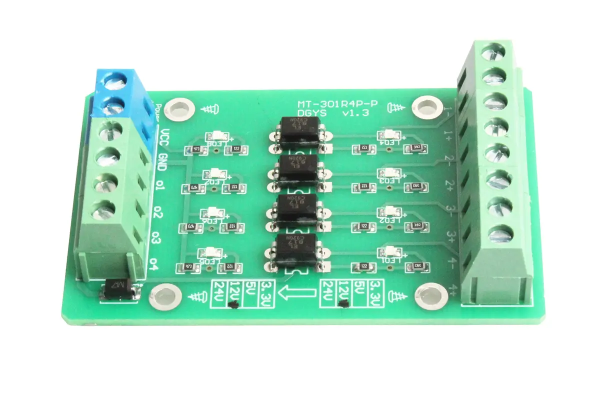 NOYITO 4-Channel Optocoupler Photoelectric Isolator Module Level Voltage Converter Module PLC Signal Converter PNP NPN to PNP (5V to 24V) | Signal Level Conversion - view 3