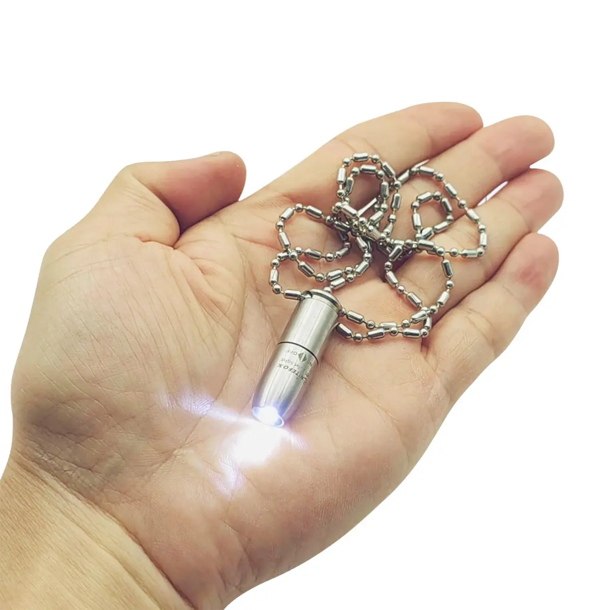 Nitefox E1 Keychain Flashlight Stainless Steel 1.3-inch | Ultra-Compact Bright LED Torch for EDC - main product image