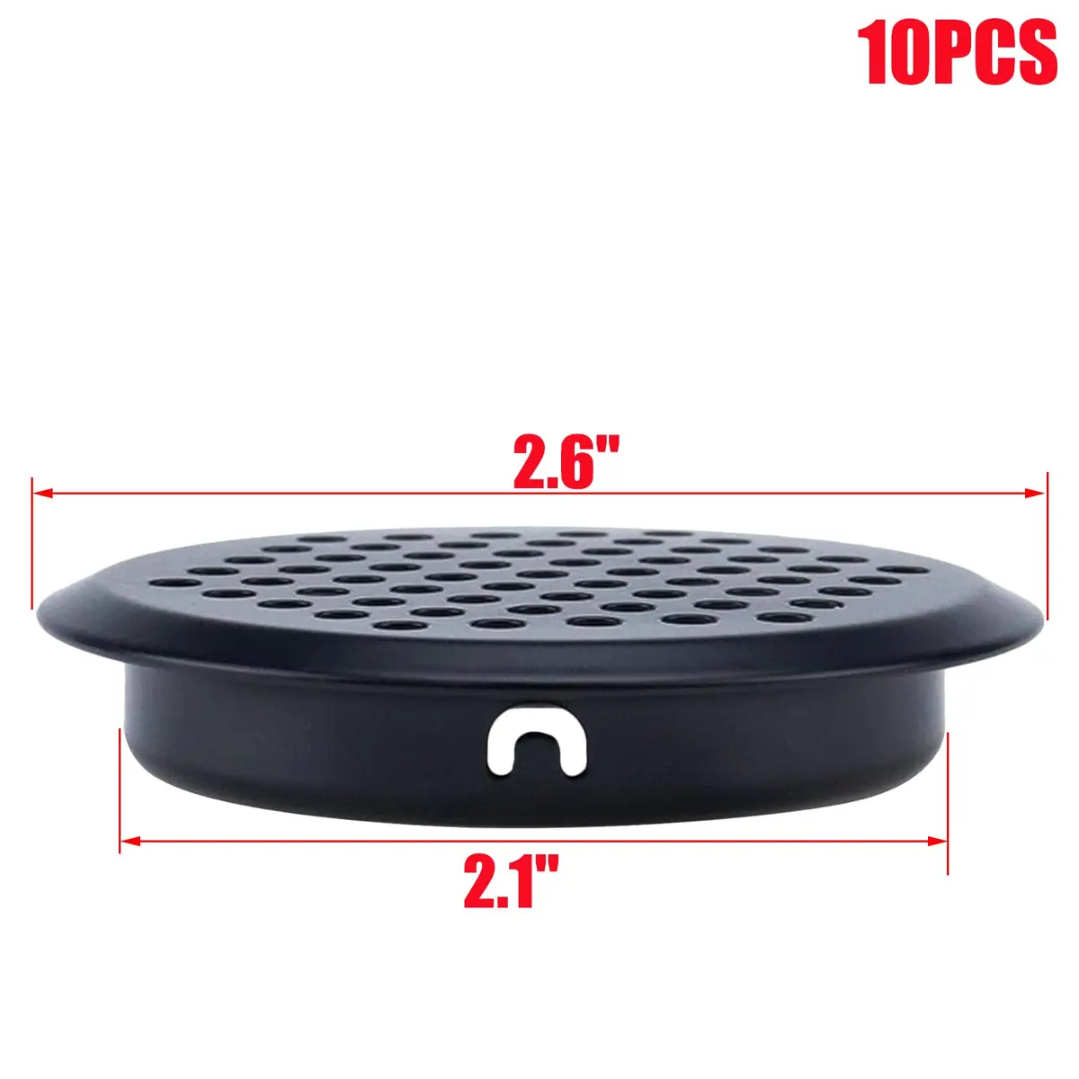 MY MIRONEY Black Stainless Steel Circular Soffit Vents 53mm (2.1") Bottom Diameter | 10-Pack for Ventilation - view 2
