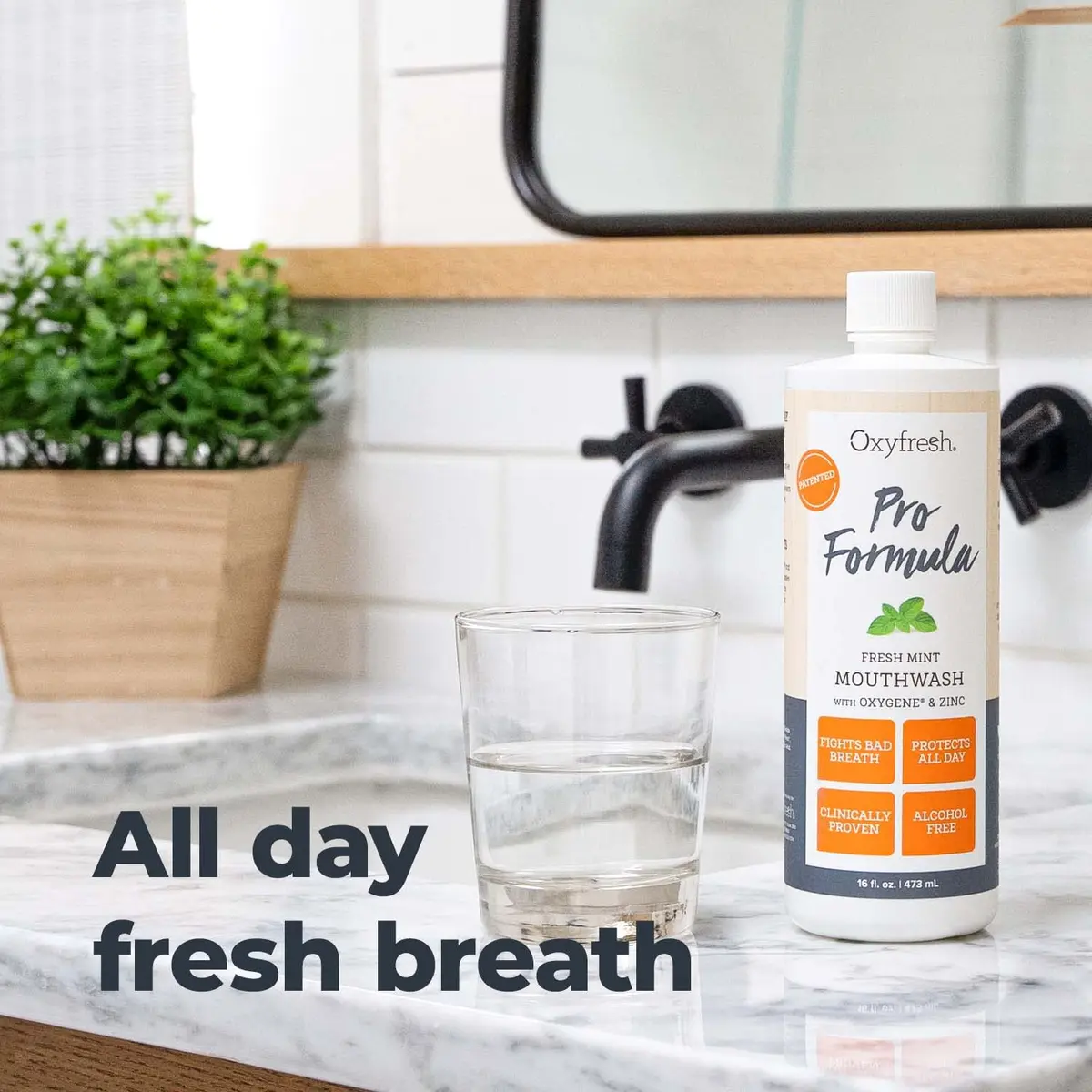 Oxyfresh Premium Pro Formula Fresh Mint Mouthwash – Patented Zinc Mouthwash for Adults - view 5