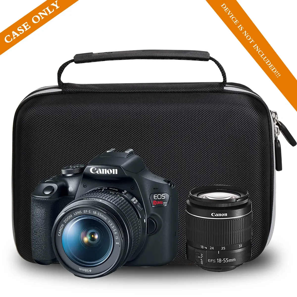 Aproca Black Camera Case for Canon EOS Rebel T7 DSLR | 18.1cm x 12.7cm x 23.7cm (7.1in x 5in x 9.3in) - view 5