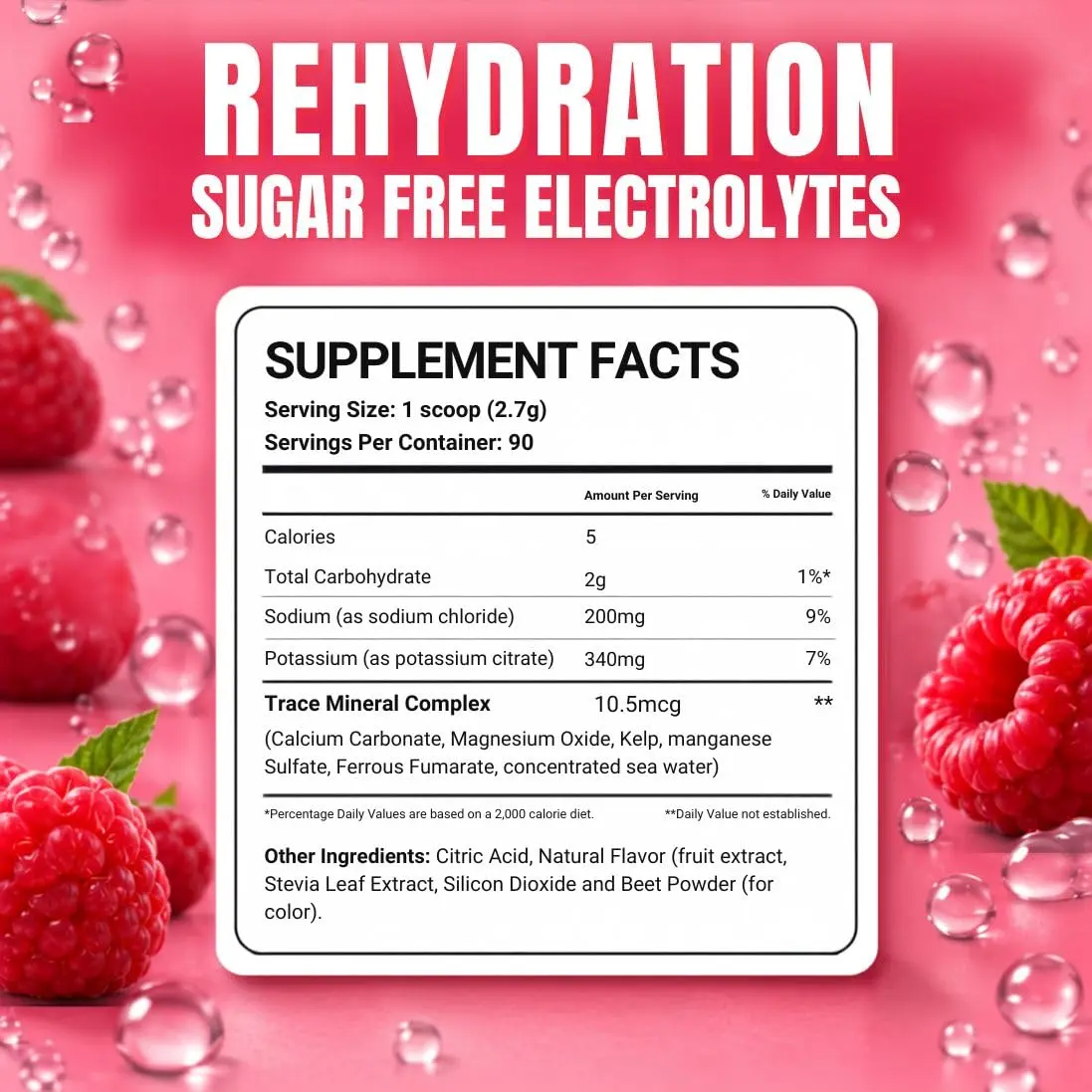 Dr. Price's Electrolytes Powder, Raspberry, 90 Servings | Sugar Free Hydration Support - view 4