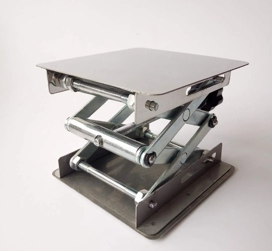 SUCOHANS 6" x 6" Stainless Steel Lab Jack Lift Stand Platform | 25kg (55lb) Capacity, 7.5cm-26cm Height Adjustment - view 6