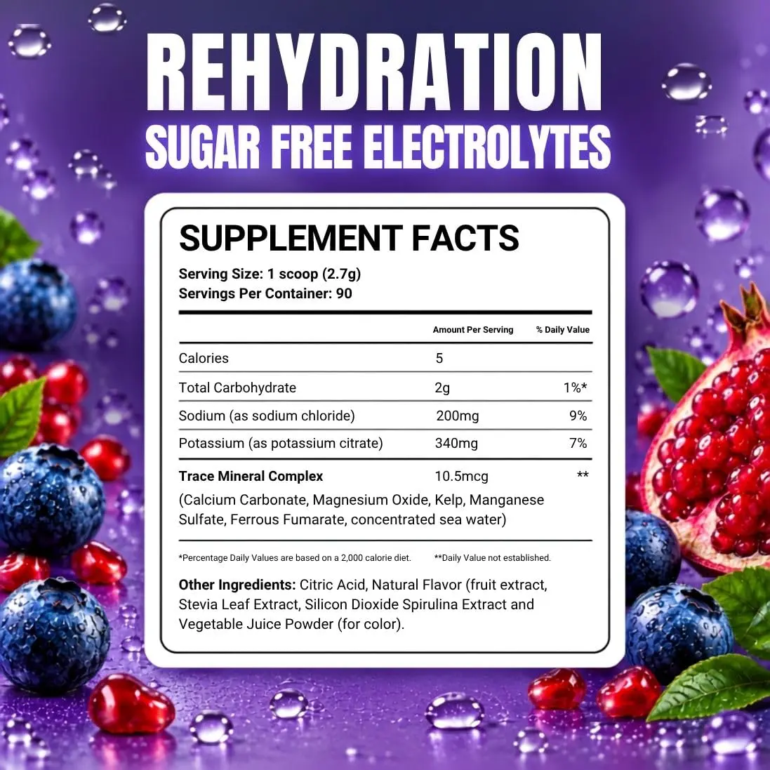 Dr. Price's Electrolytes Powder, Blueberry Pomegranate | Sugar Free Hydration Support (70-120 chars) - view 4