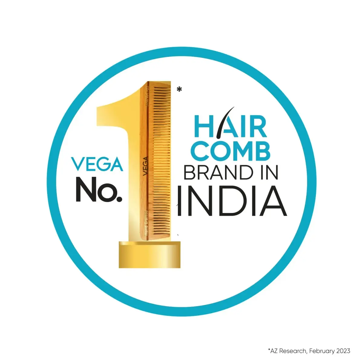 VEGA Pocket Comb | Strong, Light, Durable Metal Aluminum Hair Comb - view 2