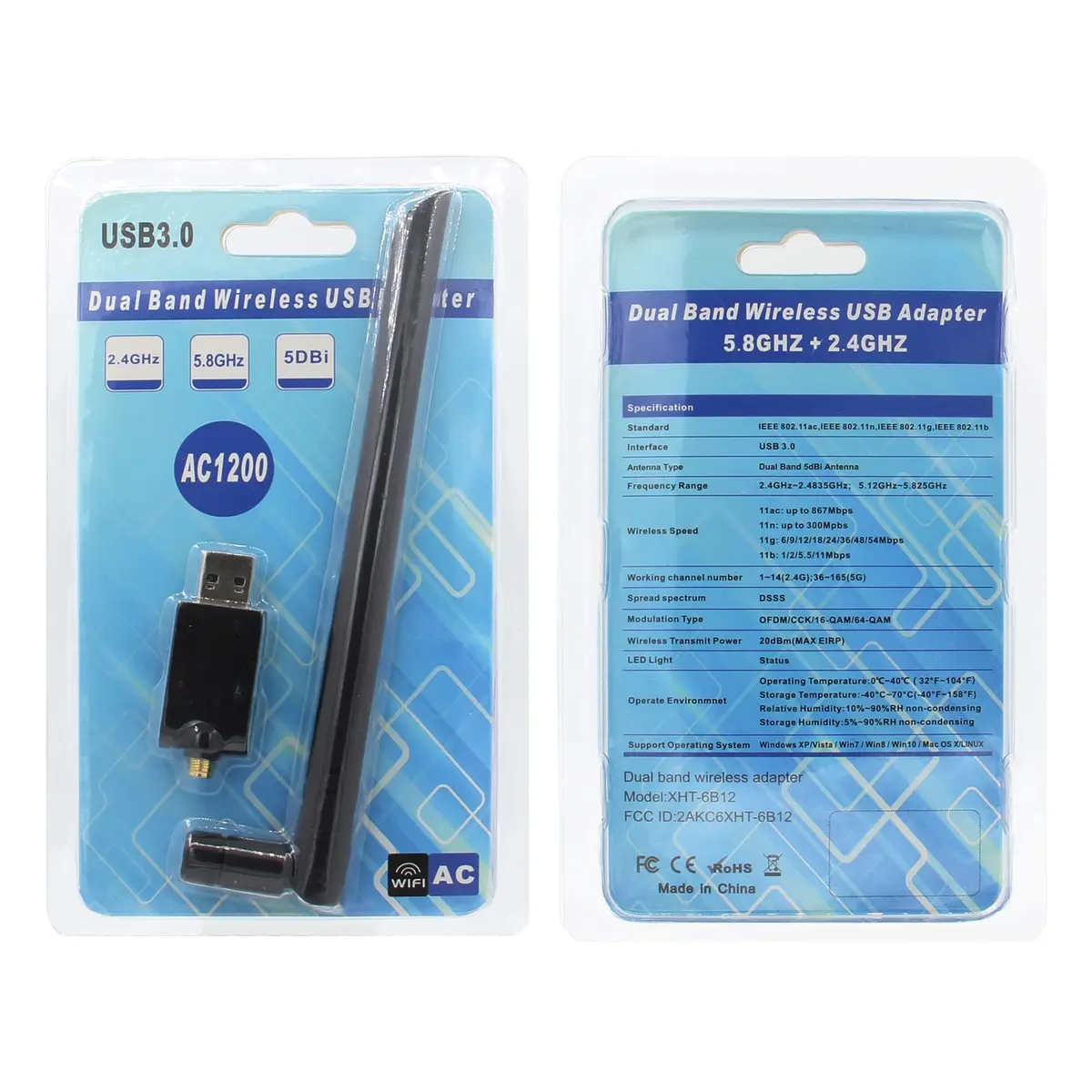 Geekworm Jetson Nano WiFi Adapter USB 3.0 Dual Band 1200Mbps Wireless Card | Realtek RTL8812BU Chipset - view 8