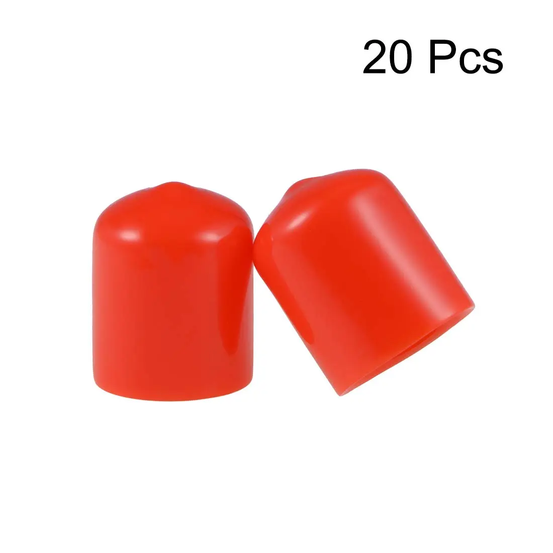 uxcell Rubber End Caps 18mm ID Vinyl Round Tube Thread Protectors Red | Furniture & Pipe End Cover - view 2