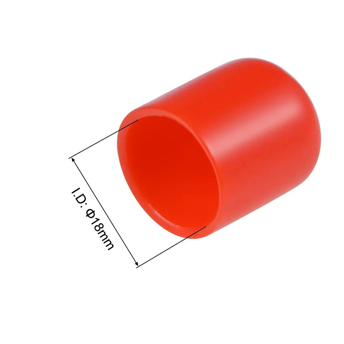 uxcell Rubber End Caps 18mm ID Vinyl Round Tube Thread Protectors Red | Furniture & Pipe End Cover - view 3