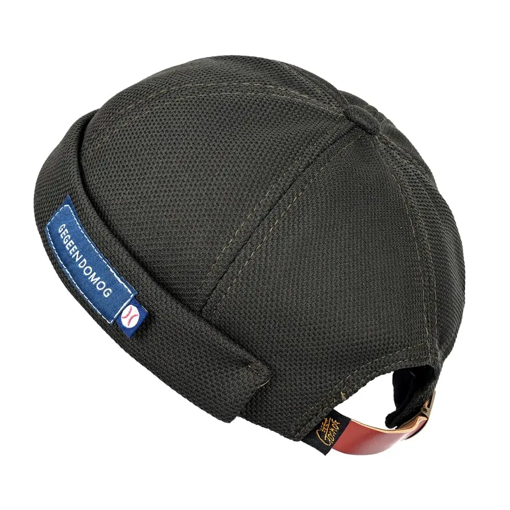 jerague Adjustable Leather Buckle Vintage Style Beanie | Breathable & Foldable, One Size (21.6-23.6"), Unisex - main product image