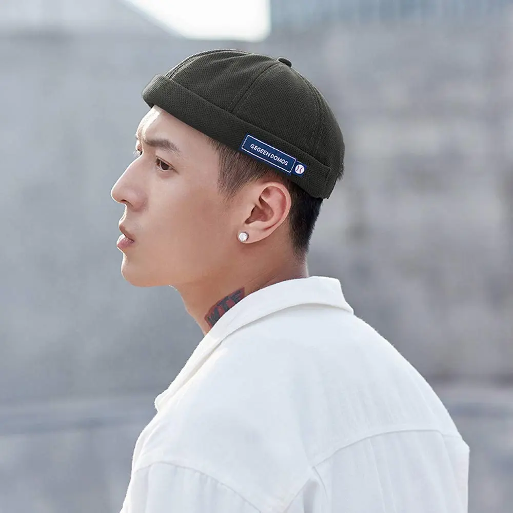 jerague Adjustable Leather Buckle Vintage Style Beanie | Breathable & Foldable, One Size (21.6-23.6"), Unisex - view 4