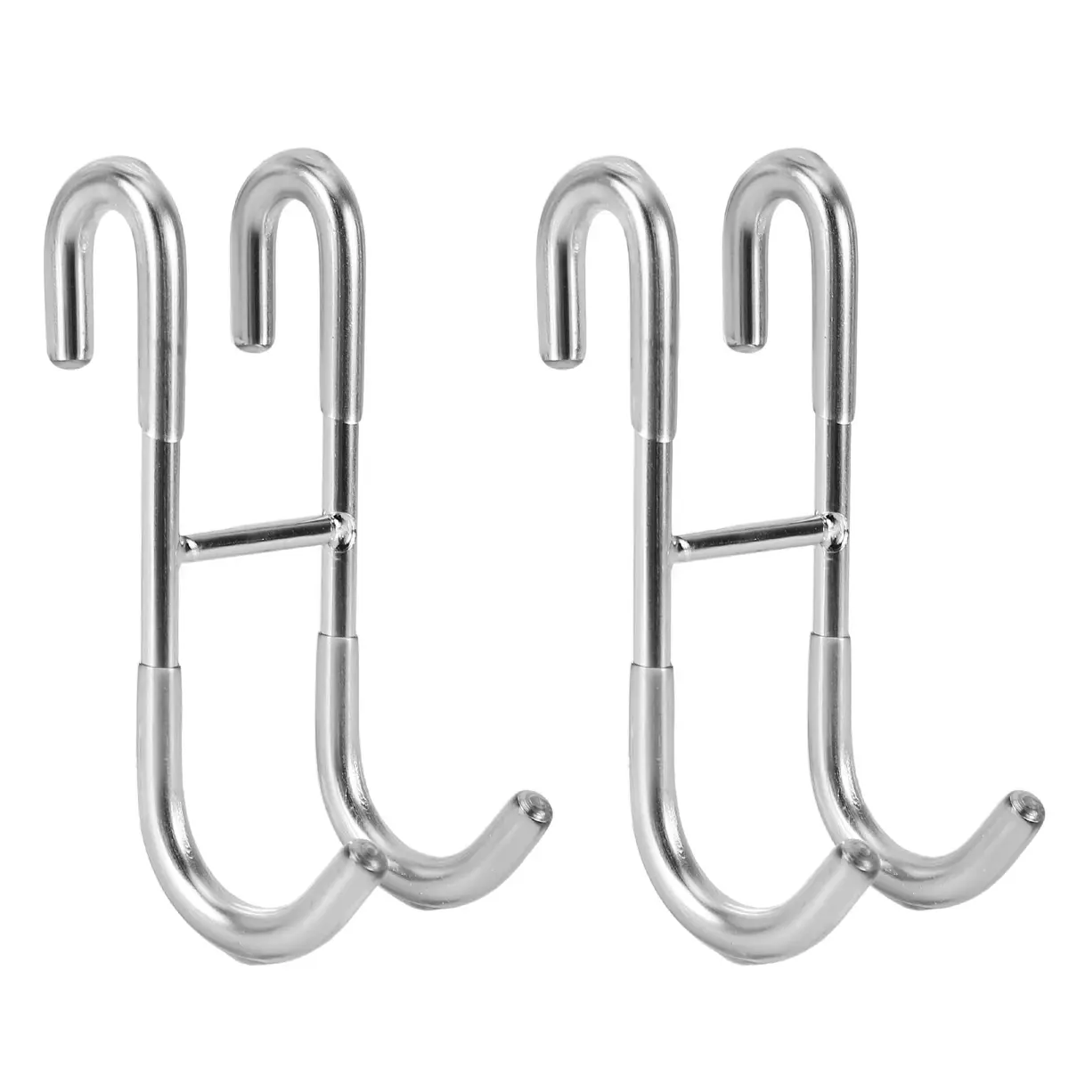 Simtive Shower Door Hooks (2-Pack) | Frameless Glass Door Towel Hooks, Silver - main product image