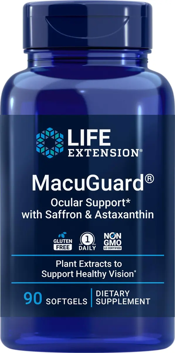 Life Extension MacuGuard Ocular Support 90 softgels with Saffron & Astaxanthin | Eye Vitamins for Vision Support - main product image
