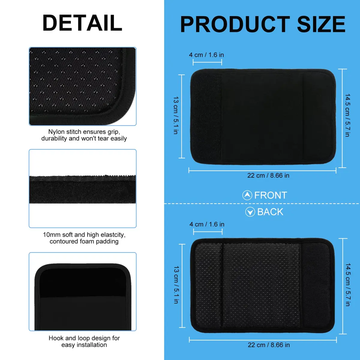 supregear Black 2 Pack Walker Grips with Contoured Foam Padding | Moisture Wicking Mobility Accessory - view 3