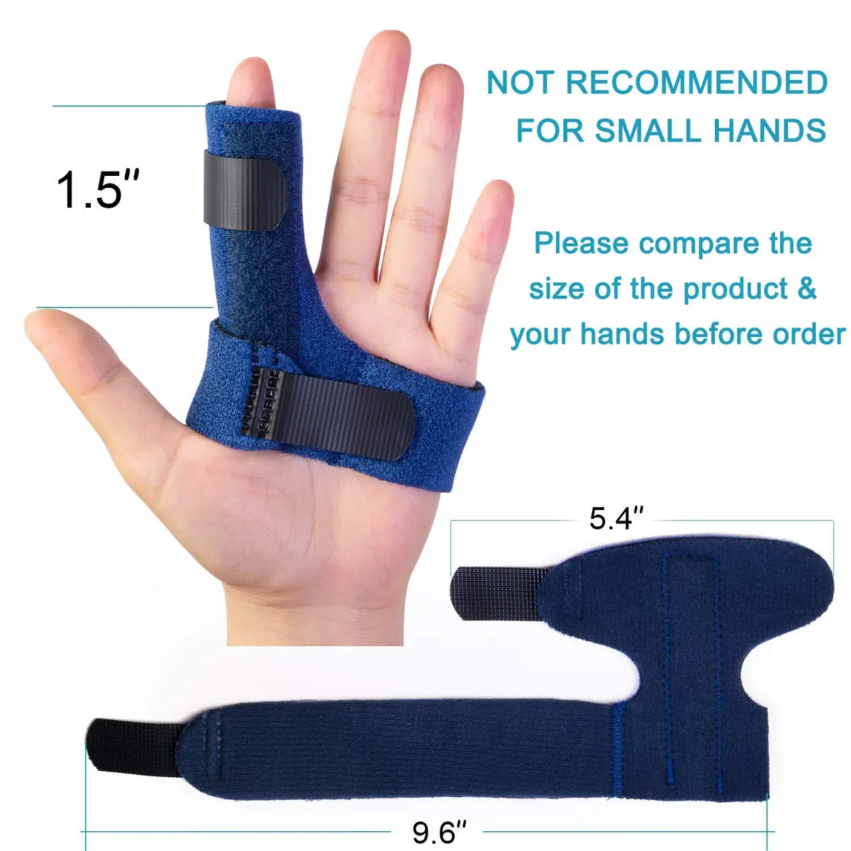 Sumifun Trigger Finger Splint with 2 Gel Sleeves for Left Hand | Adjustable Aluminum Finger Brace for Sprains, Tendonitis, Arthritis Pain Relief (1 Count) - view 5