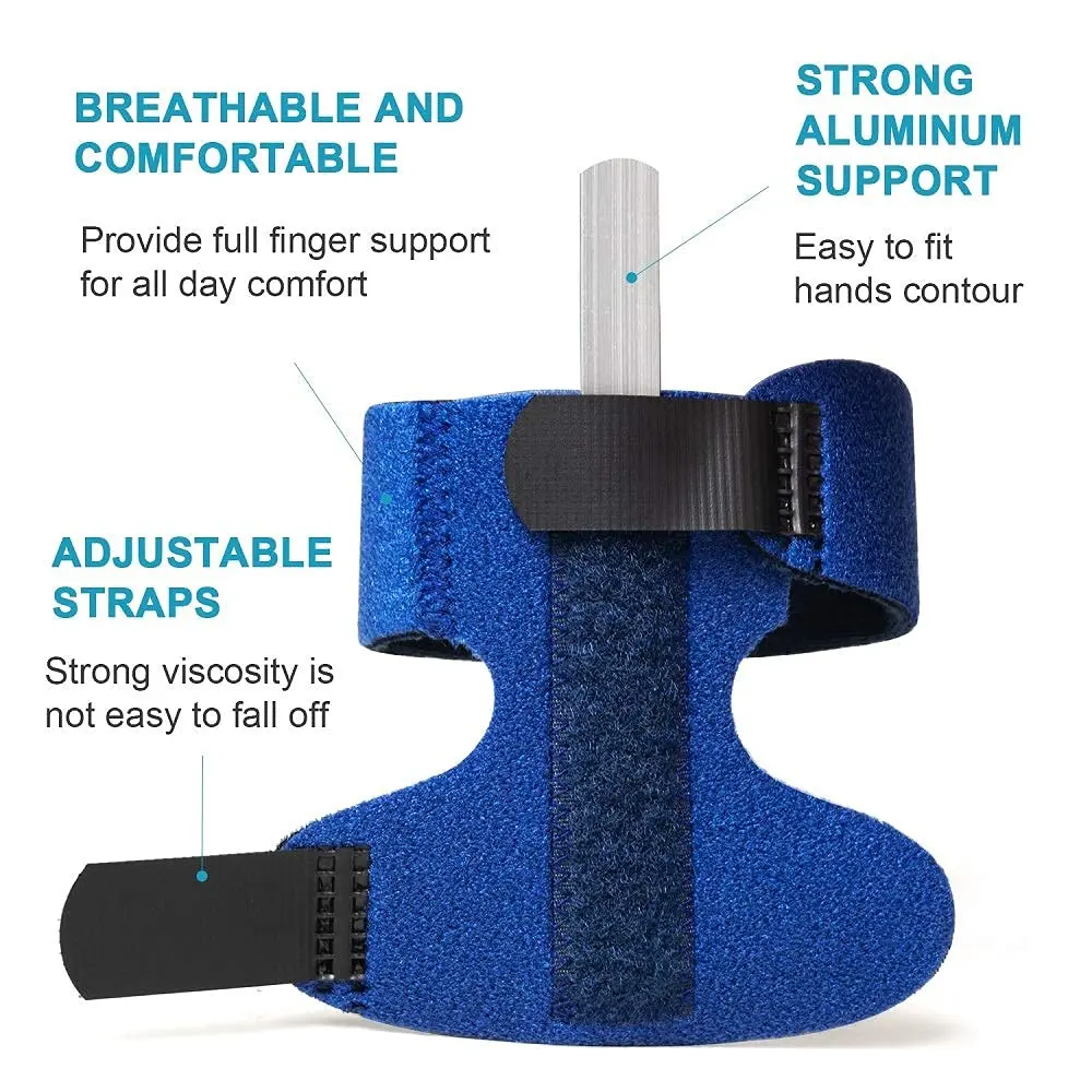 Sumifun Trigger Finger Splint with 2 Gel Sleeves for Left Hand | Adjustable Aluminum Finger Brace for Sprains, Tendonitis, Arthritis Pain Relief (1 Count) - view 4