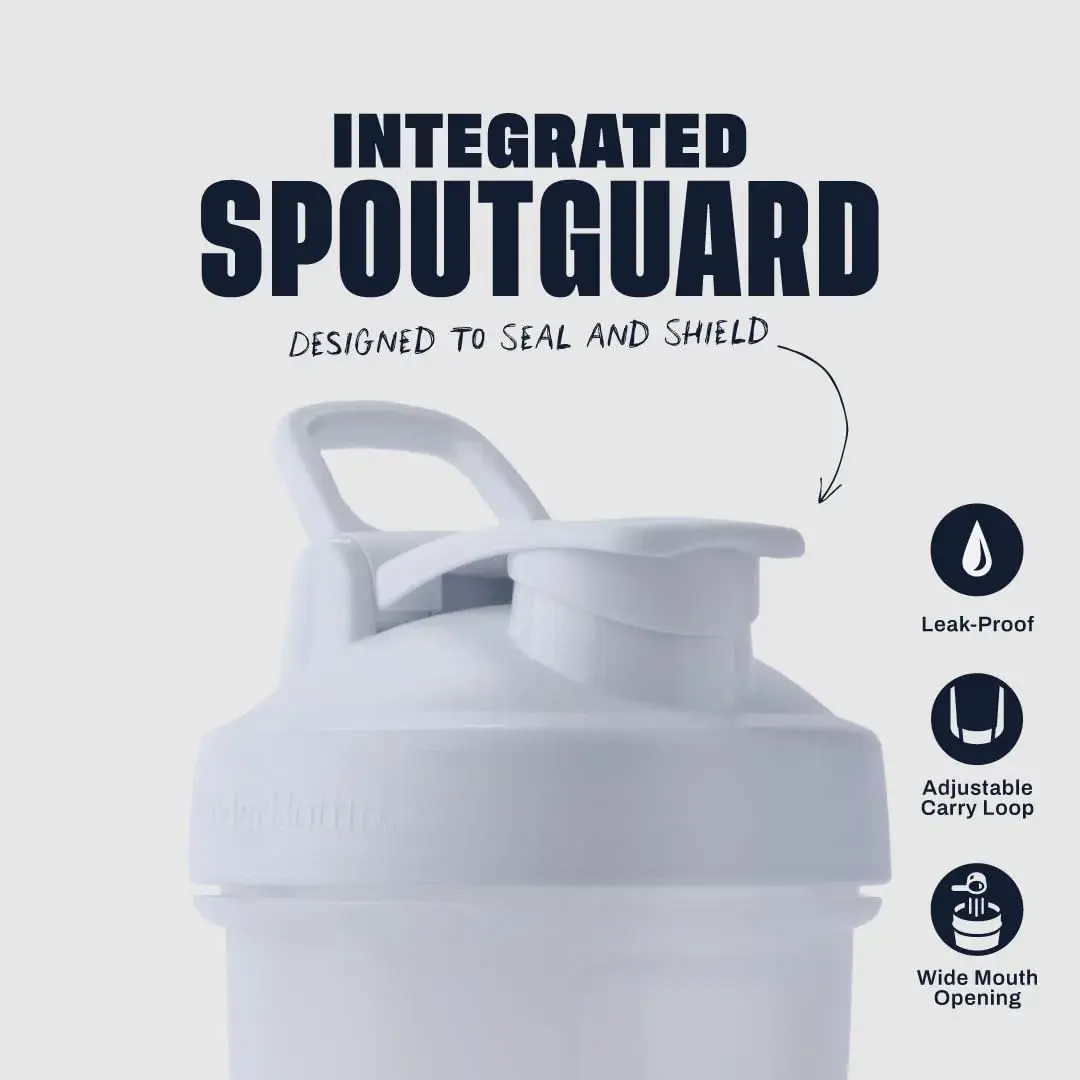BlenderBottle Classic V2 Shaker Bottle 28oz - White | Patented Mixing System - main product image