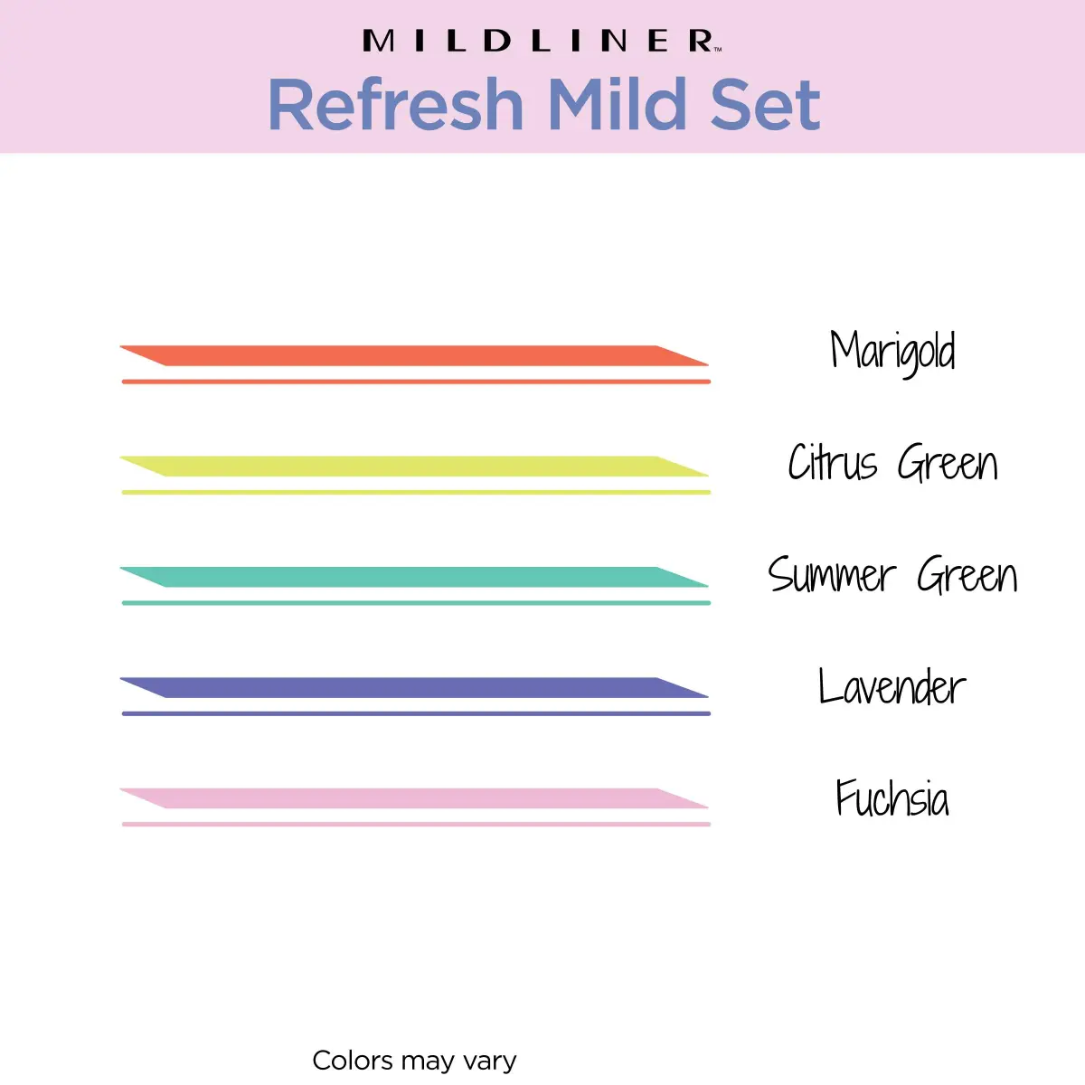 Zebra Pen Mildliner Refresh Colors Dual Tip Highlighter Set (5-Pack) | Smooth Ink Flow - view 3
