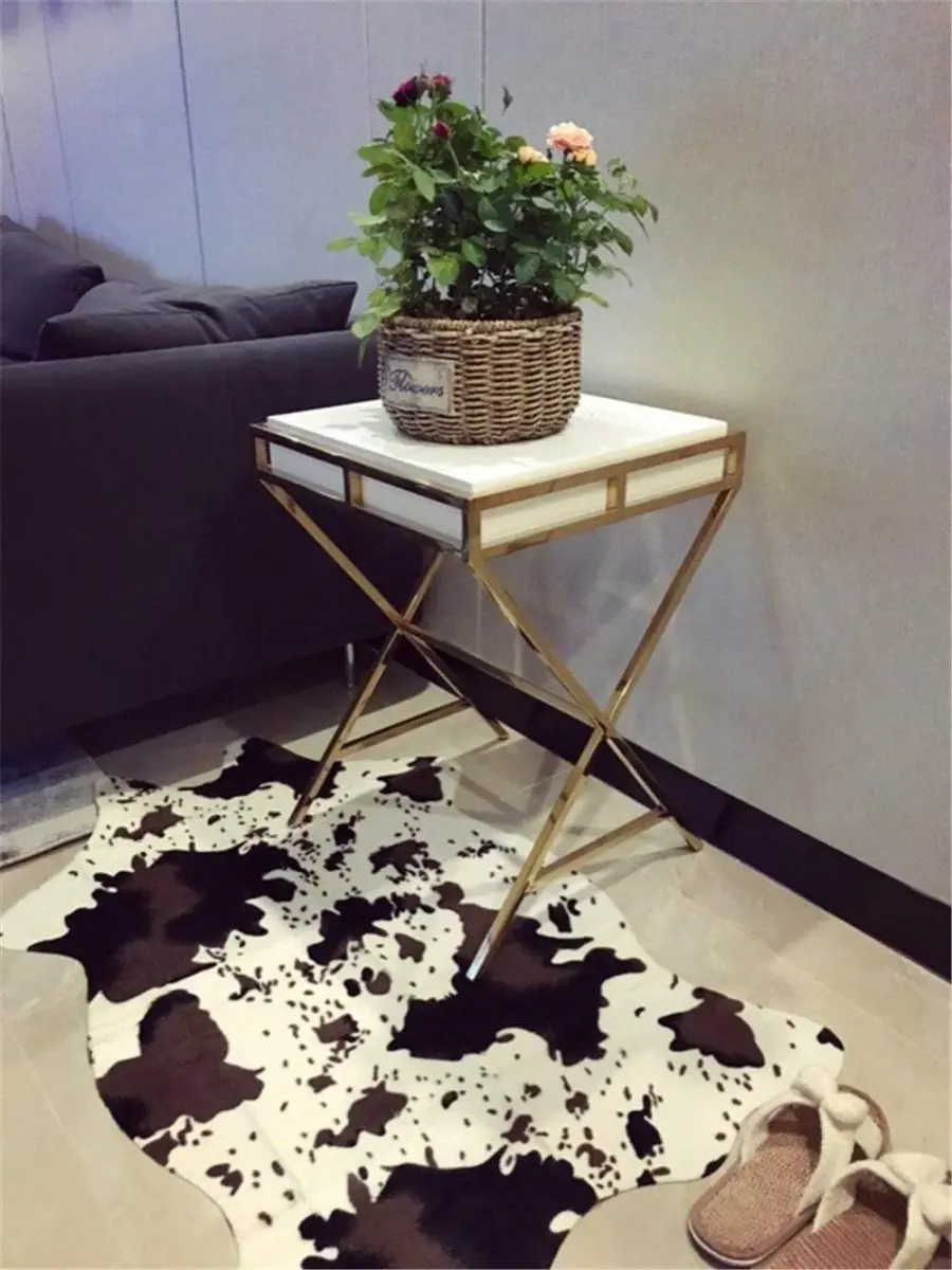 yingda1992 Cut Cow Print Rug 75cm x 110cm (2.5 x 3.6 ft) | Flat Woven Animal Print Carpet for Kids Room - view 6