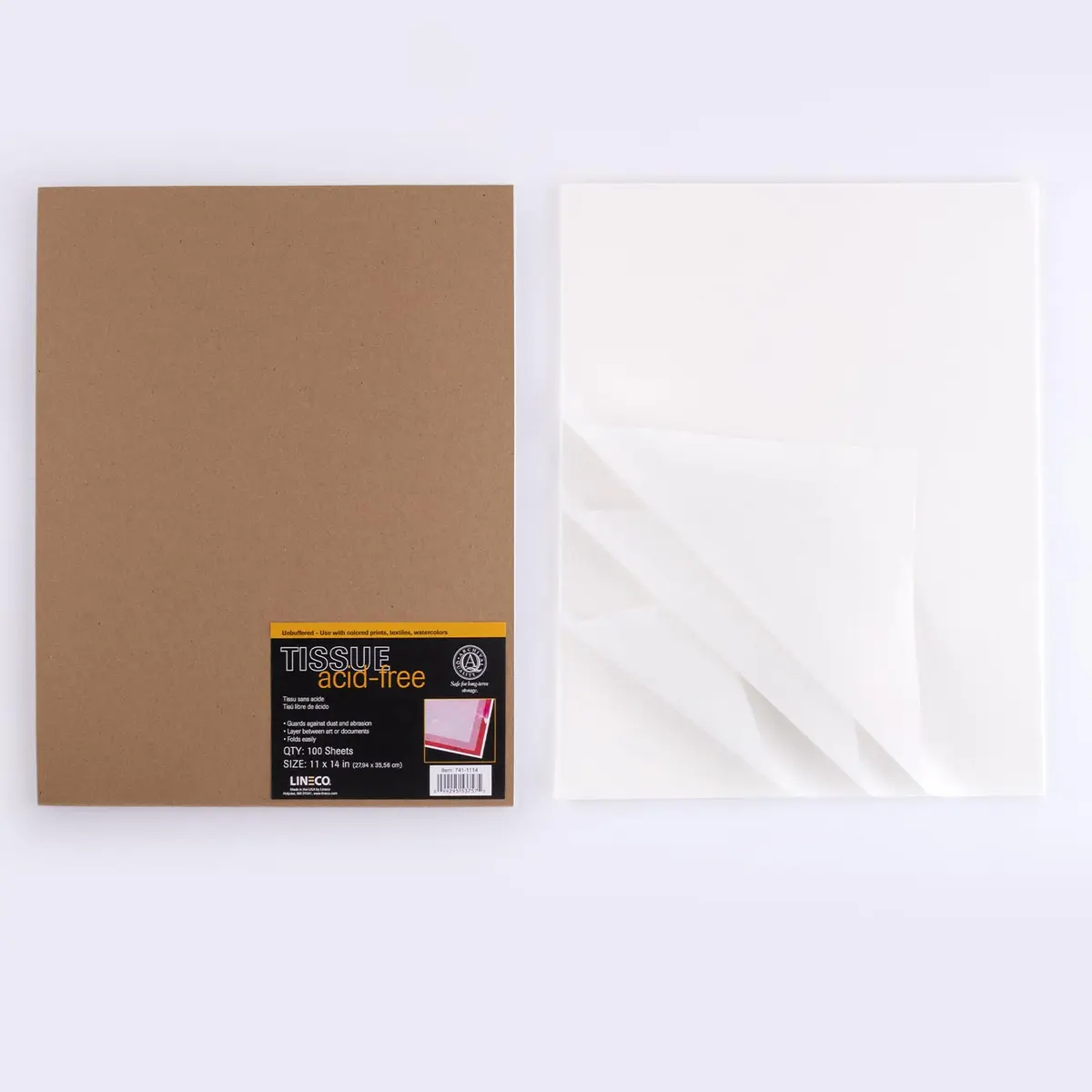 Lineco Unbuffered Acid-Free Interleaving Tissue 11" x14" | Archival, Translucent & Acid-Free for Art & Artifacts - view 2