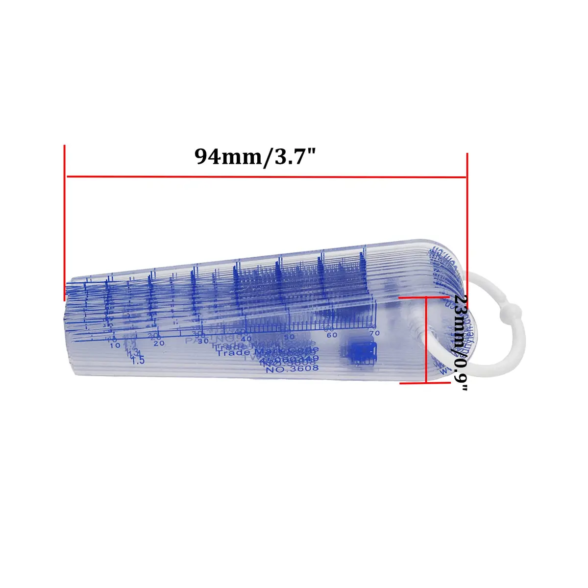 Rannb Plastic Feeler Gauge 0.05mm to 2mm Metric Gap Measuring Tool 20 Leaf | Precision Measurement for Slots and Holes - view 2