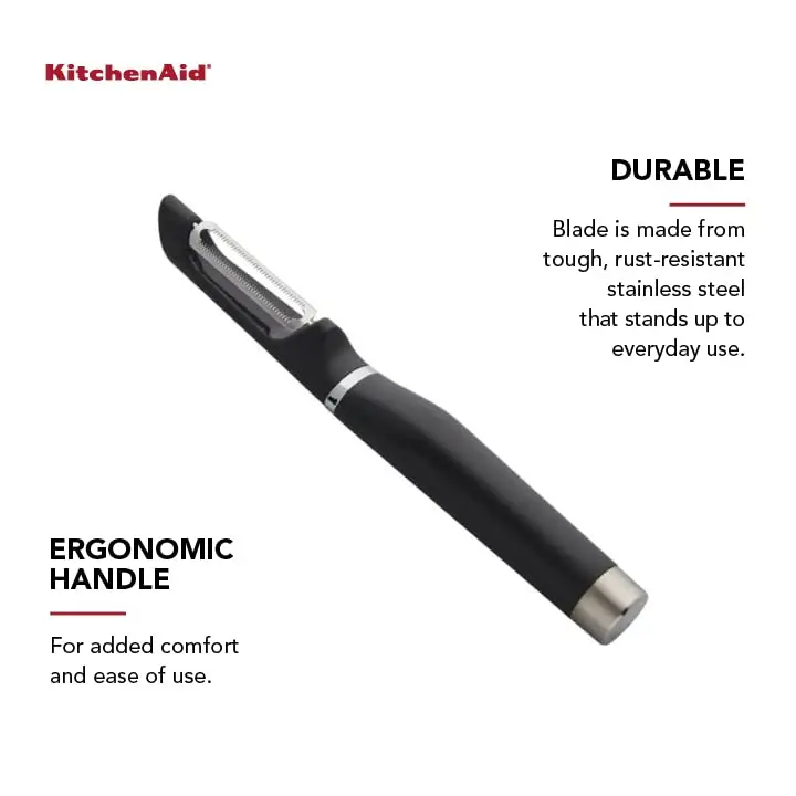 KitchenAid Gourmet Euro Peeler 8.7-Inch Black | Double-Edge Serrated Blade for Fruits & Vegetables - view 6