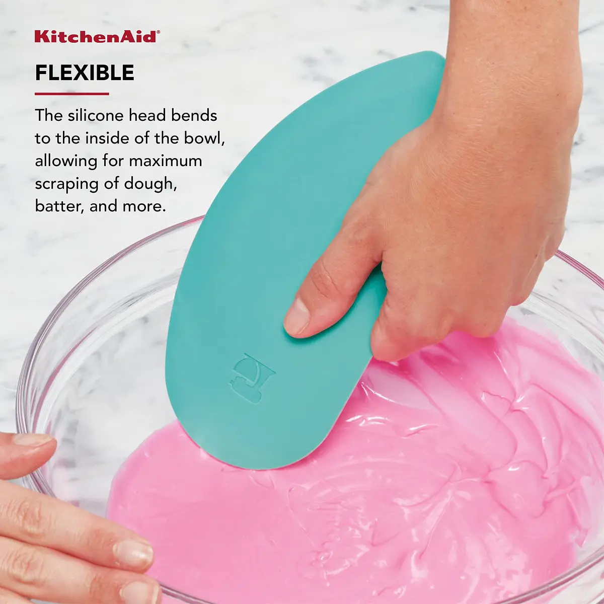 KitchenAid Gourmet Bowl Scraper Set of 2 | Heat-Resistant Silicone & Nylon for All Surfaces - view 4