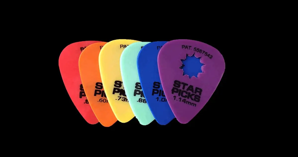 Star Picks Delrin Guitar Picks - Mixed Gauge 72 Pack | Patented Star-Shaped Grip - view 5